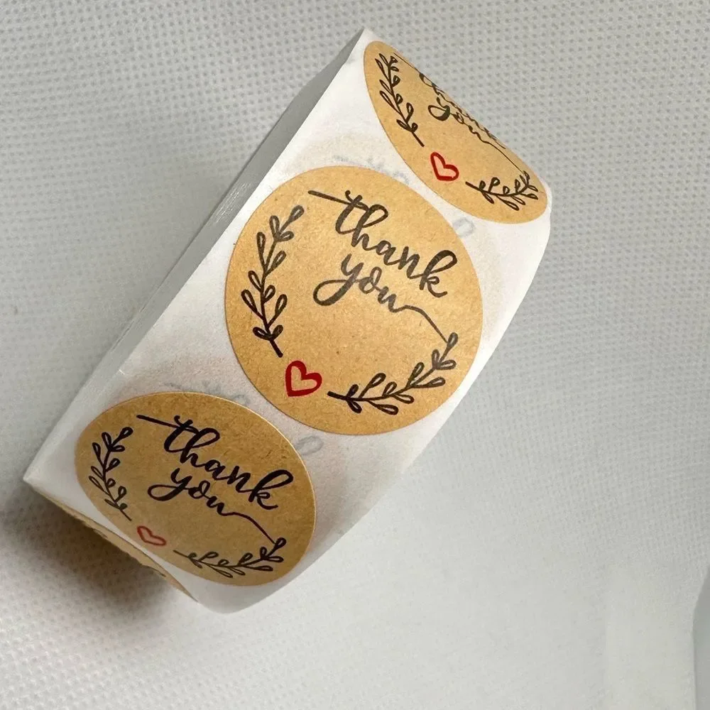 thank You Self-Adhesive Stickers,  Kraft paper sticker | thank you sticker - Picture 3 of 3